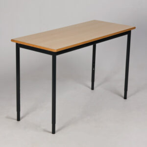 Randers højdejusterbart skolebord med rundede kanter - bøgelaminat