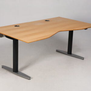 Duba hæve sænkebord med mavebue - birkefinér