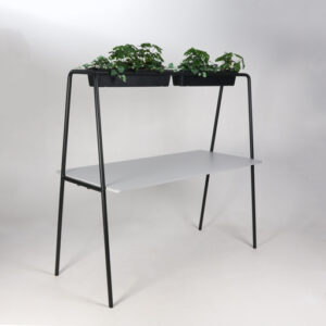 Four Design FourReal højbord med plantekasser - grå laminat/sort stel