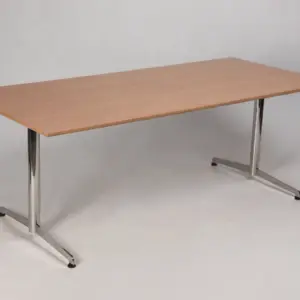 Savir Design konferencebord til 6 personer - egefinér/krom