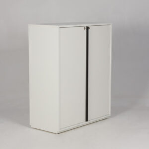 Holmris kontorskab med 6 rum - hvid laminat