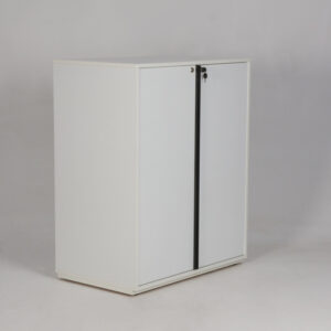 Holmris kontorskab med 6 rum - hvid laminat