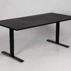 Mødebord til 6-8 personer - sort linoleum/sort stel