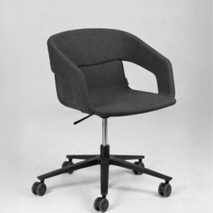 Narbutas Twist&Sit konferencestol med hjul - grå filtet uld