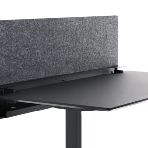 APTO PLUS bordskærm inkl. kabelbakke 150 cm - sort/grå