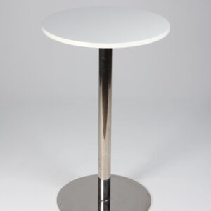 Højt cafebord - hvid laminat/krom