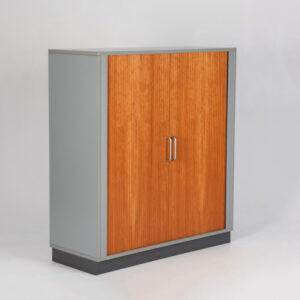 Cube Design jalousiskab - grå/kirsebær