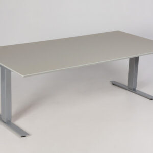 Swedstyle hæve sænkebord - gråbeige linoleum/gråt stel