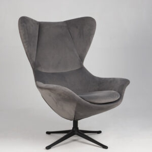 Flexlux Stilo loungestol med drejestel - grå alcantara