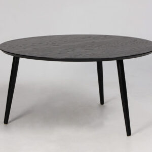 Rundt loungebord - sortbejdset træ