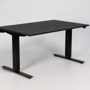 Swedstyle hæve sænkebord - sort linoleum/sort stel