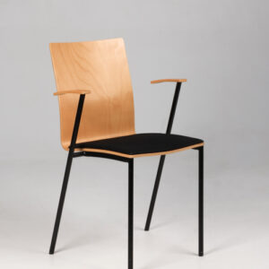 Martela mødestol - bøg/sort xtreme