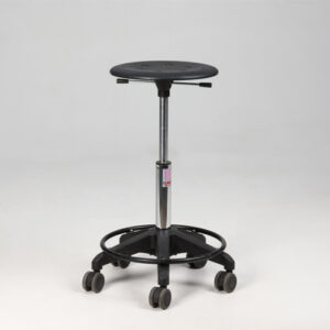 Global taburet med gaslift og fodring - sort