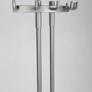 Halvrund stumtjener - mat grå