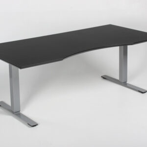 Dencon Delta hæve sænkebord - sort linoleum