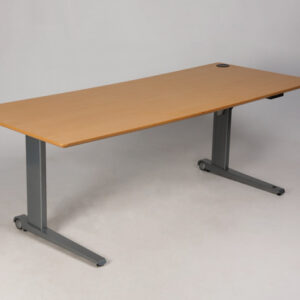 Conset 501-17 hæve sænkebord med hjul - bøgefinér