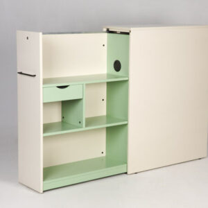 Dencon venstrevendt udtræksskab - pastelgrøn/cremehvid