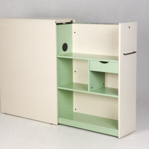 Dencon højrevendt udtræksskab - pastelgrøn/cremehvid