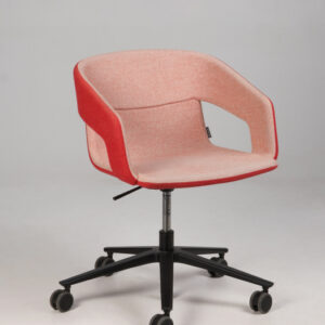 Narbutas Twist&Sit konferencestol med hjul - rød uld