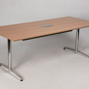 Savir konferencebord til 6 personer - egefinér/krom