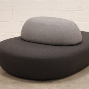 Softline Sisters puf loungesofa - grå/lys grå fame