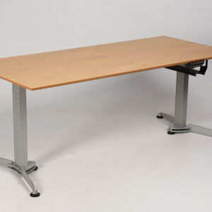 Randers hæve sænkebord - birk/gråt stel