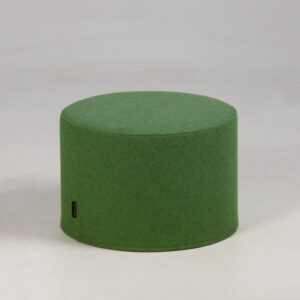 SoftLine Drum puf - grønmeleret filtet uld