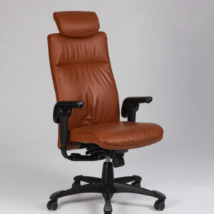 HÅG Tribute 9031 kontorstol med nakkestøtte og armlæn - cognac læder