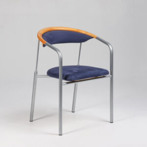 Henrik Tengler Chairman konferencestol - blå alcantara/birk