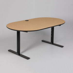 Hæve sænkebord - bambus/sort stel