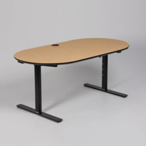 Hæve sænkebord - bambus/sort stel