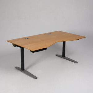 Duba hæve sænkebord med mavebue - birkefinér