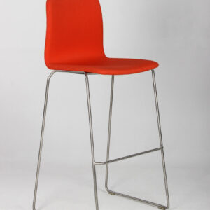 HAY JW01 barstol med ryglæn - orange polstring