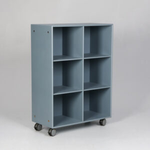 Montana CO16 reol på hjul - gråblå metallic