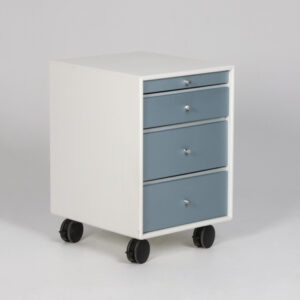 Montana CO16 skuffekassette på hjul - hvid/blåmetallic