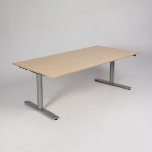 Linak hæve sænkebord - birk/gråt stel