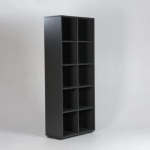 Høj reol med 10 rum - antracitgrå laminat
