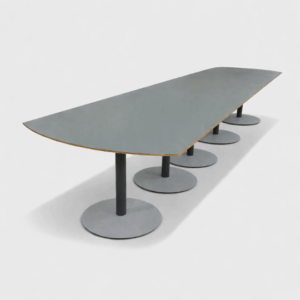 Konferencebord til 10-12 personer - grå/grøn laminat
